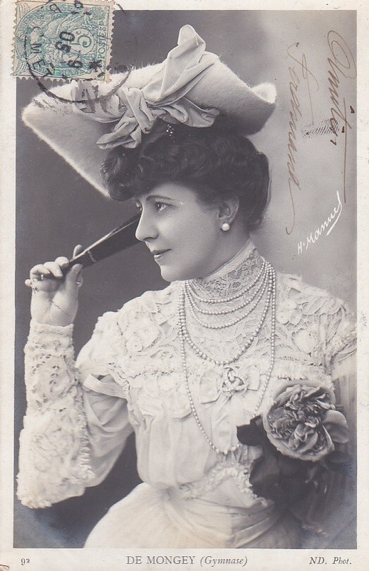 Cpa Paris Actrice Theatre Gymnase Henriette Demongey Robe * Bordeaux 1873 +1928