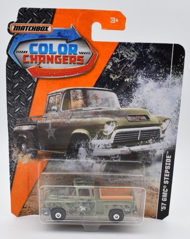 Matchbox Superfast 1957 GMC Stepside Pickup Truck Color Changers. Blister Card