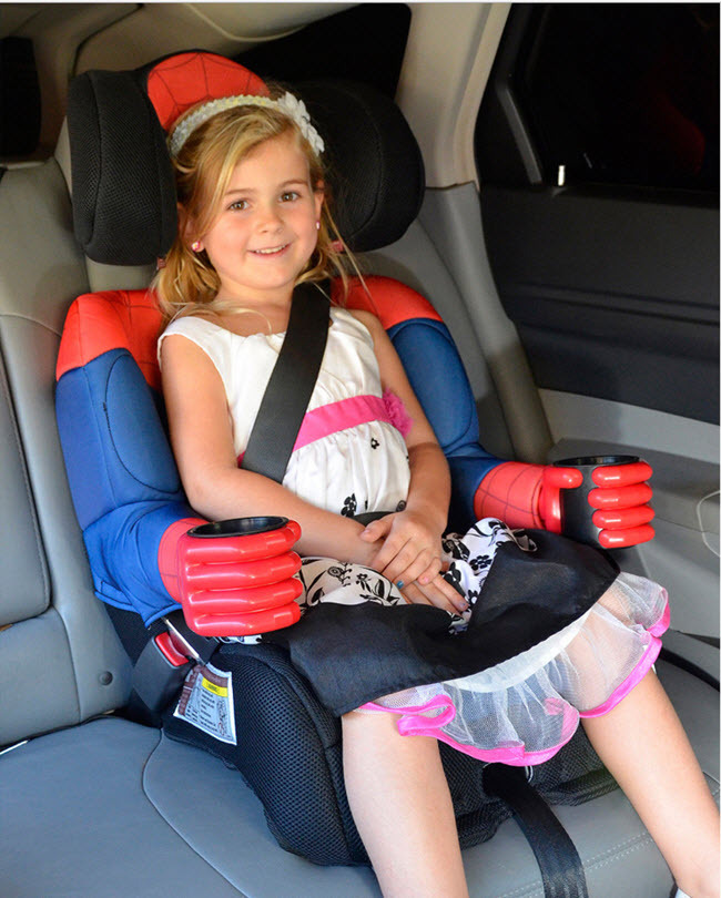 Car Seat Spiderman Booster Toddler Kids Embrace Harness Child Kids Superhero
