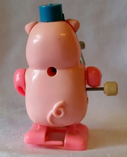 VINTAGE TOMY Not So Grand Glockenspiel Playing PIG Wind Up Walking Toy