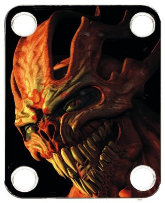 Neckplate to fit Electric Guitar Color Graphic PJ Bass Strat Tele Alien Entity
