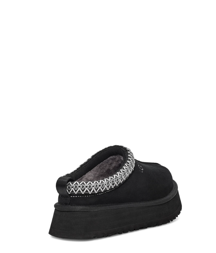 Pre-owned Ugg Tazz Black Slipper With Platform Ugstazzbk1122553w