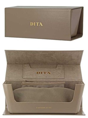 Pre-owned Dita Dlx123-a-01 Lsa-123 Gold Sand Eyeglasses In Clear Lens