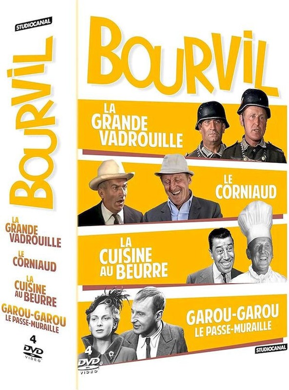 Coffret Bourvil 4 Films Dvd: Grande, Vadrouille, Corniaud, Cuisine Beurre, Garou