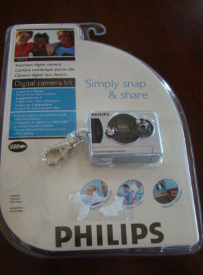 Philips Simply Snap and Share Keychain Digital Mini Camera P44417S NIP