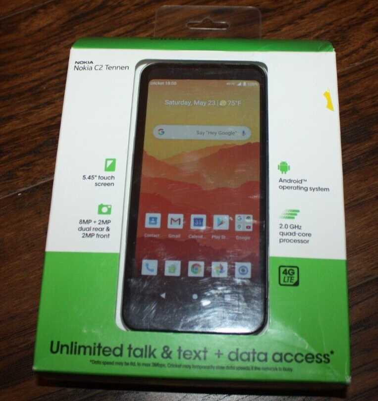 New Cricket Wireless Nokia C2 Tennen 32GB Prepaid Smartphone