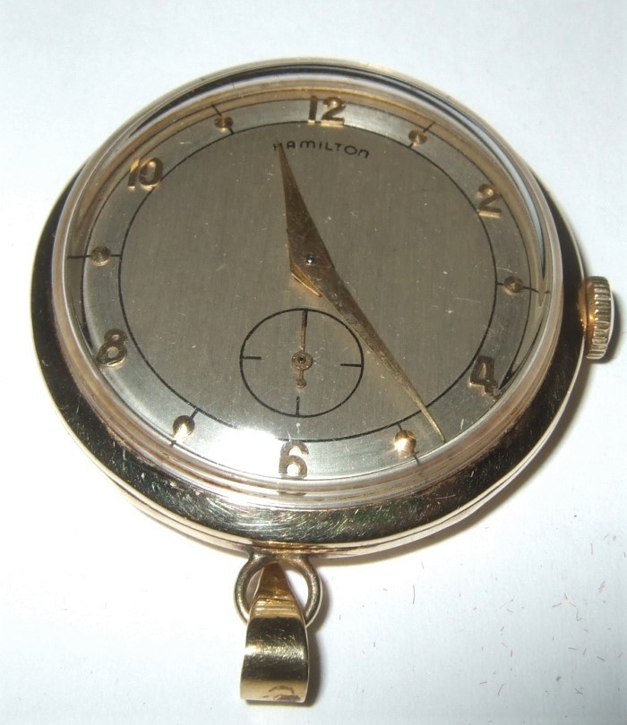 Hamilton Watch Gold Hamilton Pocket Watch Otis Elevator Company 1957 10K Rare