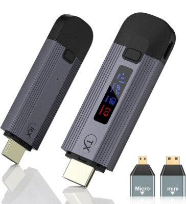 Wireless HDMI Transmitter and Receiver, Plug & Play Portable Wireless HDMI Ex...