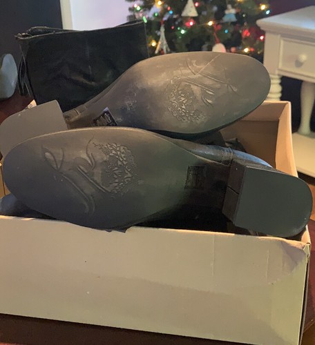 Pre-owned Free People Black Leather Newcastle Boot 38