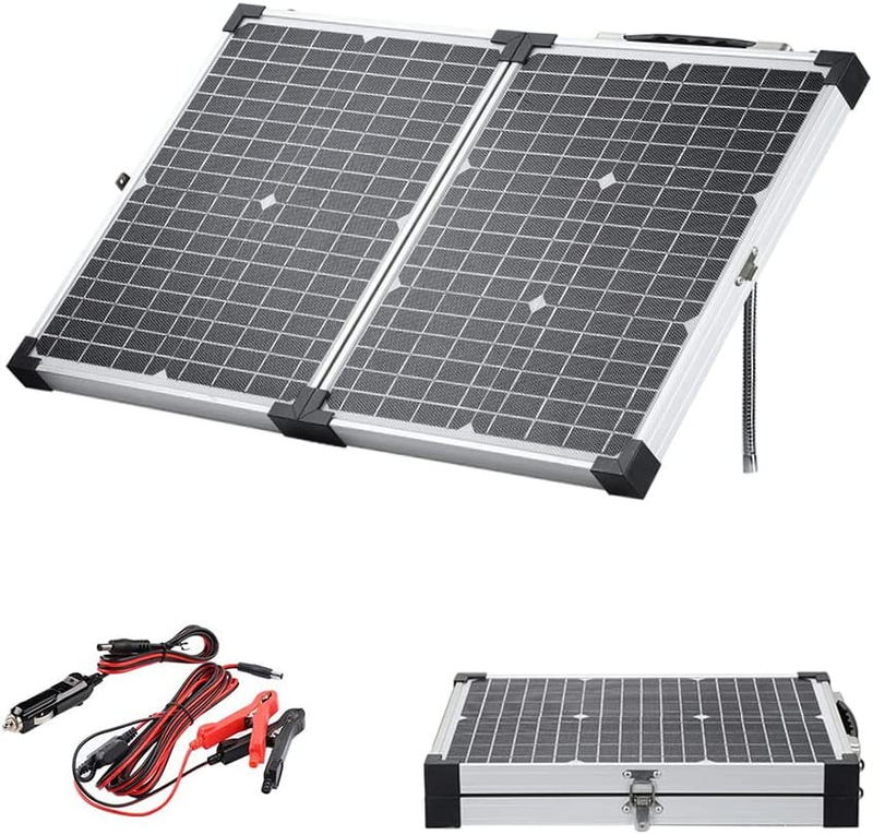 Solar Panels, 40W 18V Foldable ETFE Monocrystalline Solar Suitcase Portable with