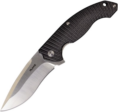 New RUIKE P852 Linerlock Safety Lock RKEP852B 4.75'' closed. 3.5'' satin finish 14