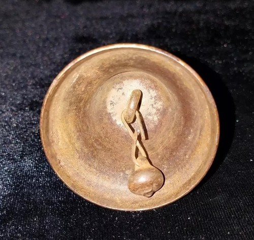 VINTAGE BRASS  BELL W/ FILIGREE DESIGN HANDLE