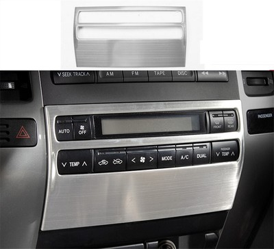 For Toyota Prado FJ120 2003-2009 Stainless Central Console AC Switch Panel Trim