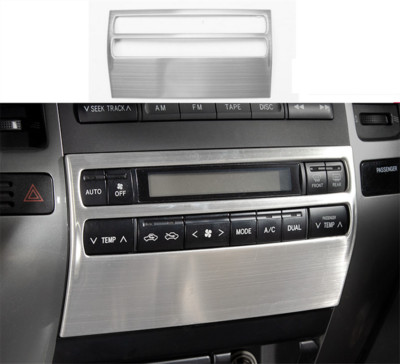 For Toyota Prado FJ120 2003-2009 Stainless Central Console AC Switch Panel Trim