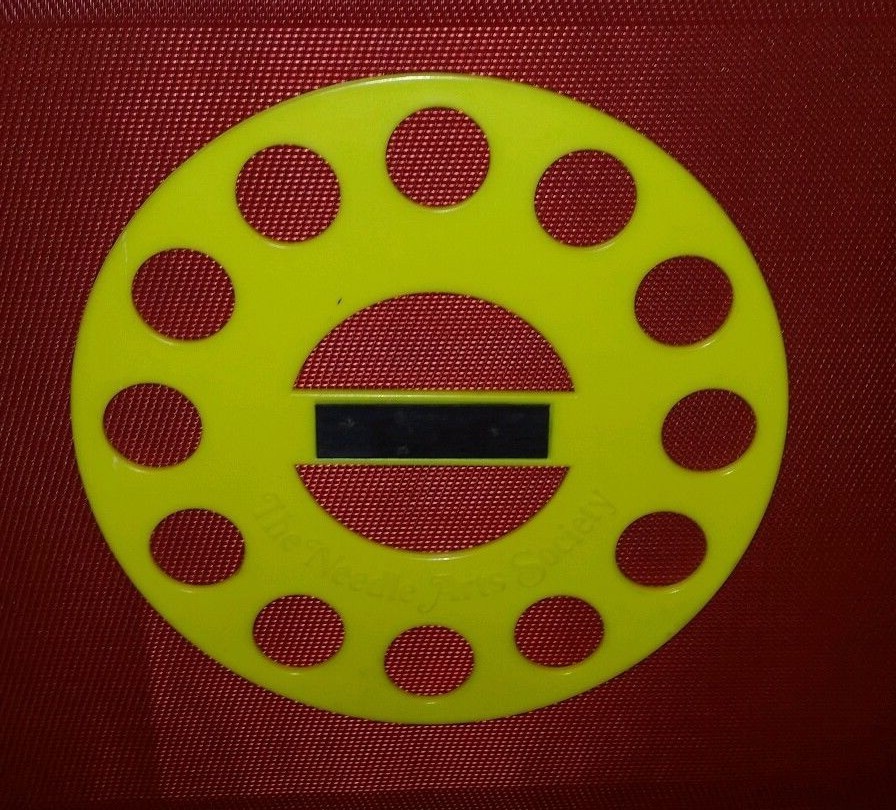 VINTAGE SCARCE Floss Yarn Holder Organizer Yellow The Needle Arts Society Round