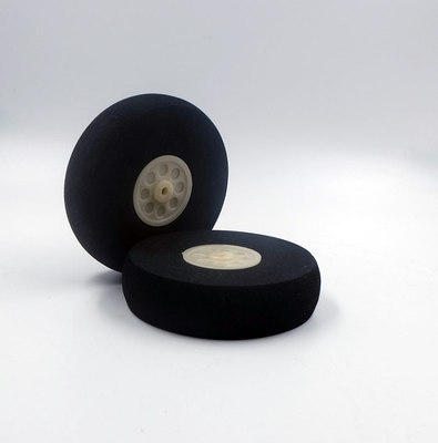 One Pair 2-1/8in RC Airplane Foam Wheels w/Plastic Hub (18mm x 55mm)