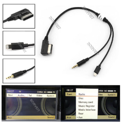 For Audi VW Car Media In Audio USB Music Cable Interface AMI MDI MMI AUX Adapter