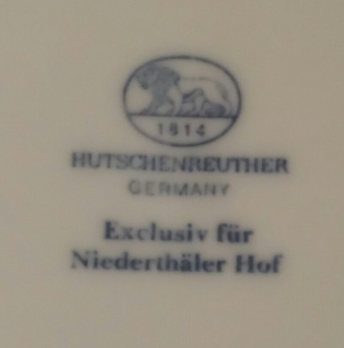 Hutschenreuther Fine Porcelain Plate for Niederthaler Hof