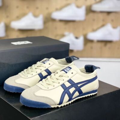 ASICS TIGER ハイカットシューズ ホワイト/ネイビー ASICS TIGER ハイカットシューズ ホワイト/ネイビー