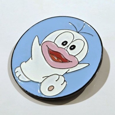 Obake no Q-Taro Pin Badge Vintage Showa Retro Anime Official Goods 1985