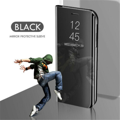 For Xiaomi Redmi 12C Note 11 12 13 Pro Flip Leather Mirror View Stand Case Cover