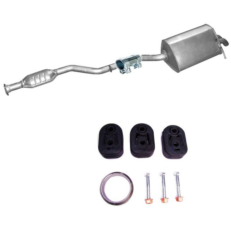 Mitteltopf Endtopf Auspuff + Anbausatz FÃ¼R Mercedes C180 - W203  1.8 Kompressor