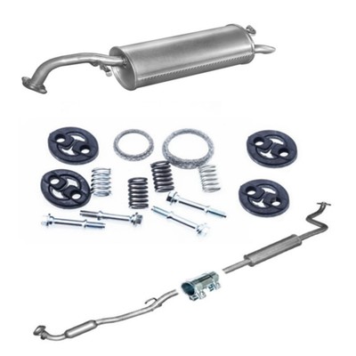 Für Toyota Yaris 1.0 (1999-2005) Auspuffanlage Mittel+Endschalldämpfer Auspuff