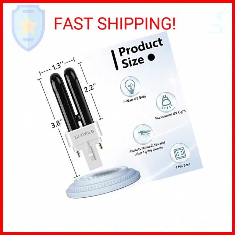 41050 7W Replacement UV Bulbs Compatible with DynaTrap DT1050 DT1100 DT1250, 1/2