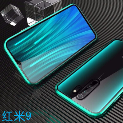 For Xiaomi Redmi Note 11 9S 8 7 Pro Magnetic Metal Front & Back Glass Case Cover
