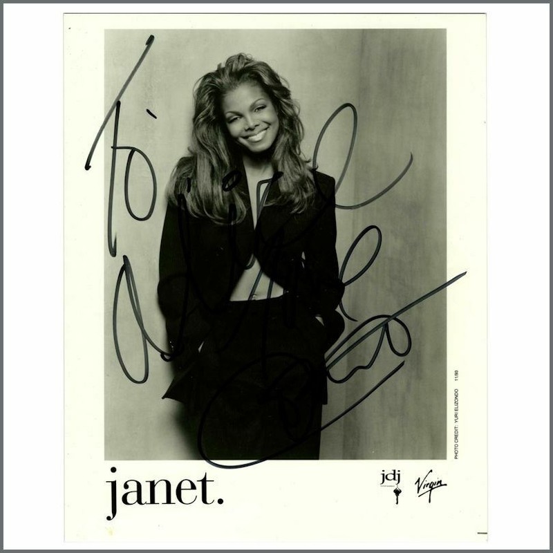 Janet Jackson Autograph Profile By Racc Janet Jackson Autographs Signing Photos Videos News Signed Memorabilia For Sale Real Autograph Collectors Club Racc