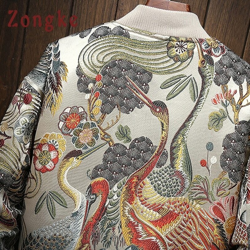 2019 Mens Japanese Embroidery Jacket Coat Hip Hop Streetwear