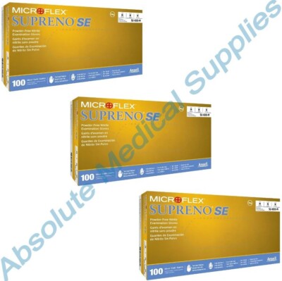 *300-Gloves* Microflex Supreno SE PF Nitrile Medium Violet Blue SU-690-M