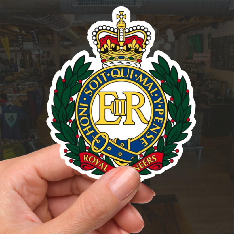 Royal Engineers Waterproof Vinyl Stickers (old badge) - Official MoD Reseller - Picture 1 of 7