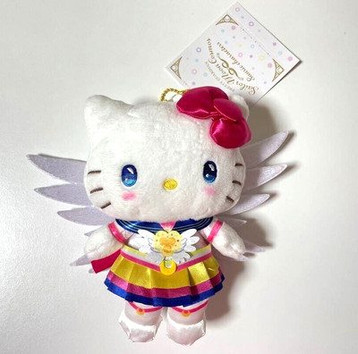 Sanrio Sailor Moon Cosmos x Hello Kitty Mascot Holder Keychain Plush Doll New