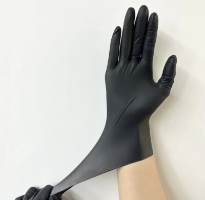 Nitrile Gloves, Black, Auto detailing Size XL - 100 Pack