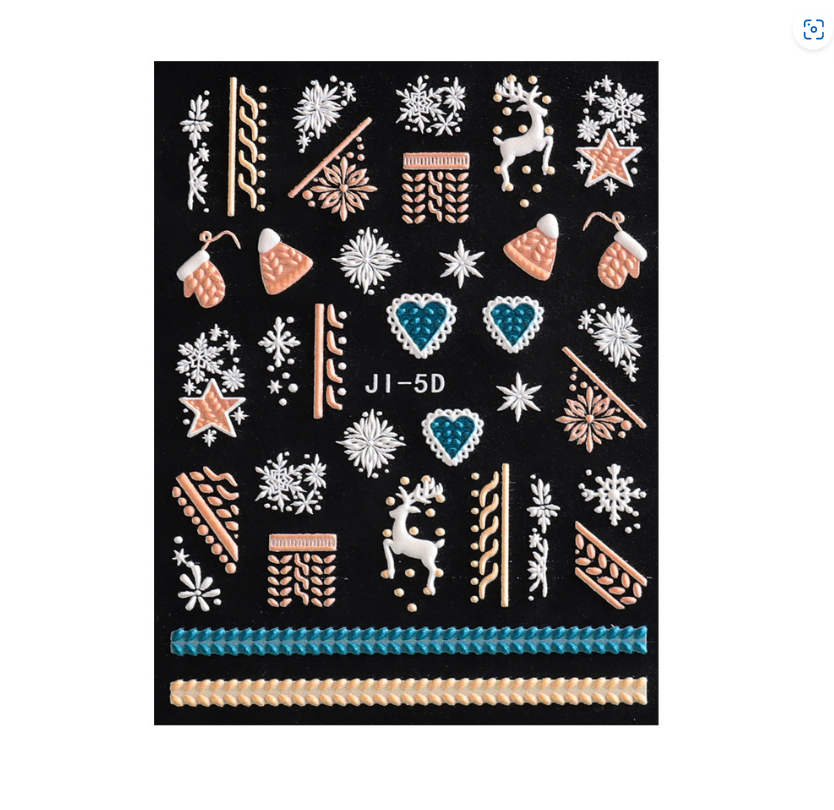 Christmas 5D Nail Art Stickers Snowflake Bear Heart Santa Decals Self-Adhesive