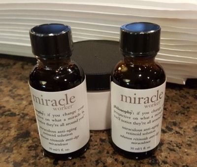 NEW PHILOSOPHY MIRACLE WORKER SET RETINOID PADS 60 COUNT CT SOLUTION 2 OZ