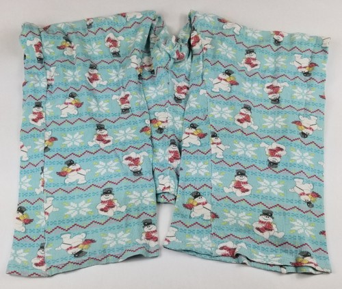 Frosty The Snowman Sleepwear Kids Pants Sz L 12 14 Blue Musical Fleece Cotton