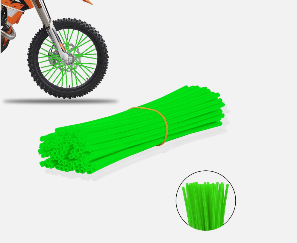 Spoke Skins Covers Wheel Rim Guard Protector Wraps For Dirt Bike Motorcycle USA