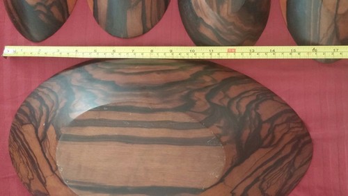 Vintage Kamagong Wood Bowl Set Philippines Extremely Rare!