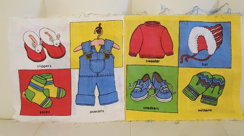 Vintage 1979 Random House Baby's First Picture Book Cloth Fabric quiet book