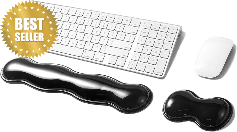 Gel Keyboard Wrist Rest Set, Clear Wrist Rest for Keyboard and Mouse, Ergonomic