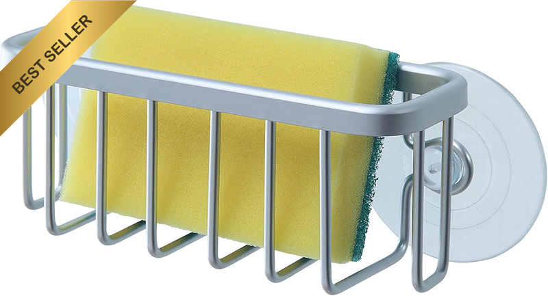 Neverrust Kitchen Sink Suction Holder for Sponges, Scrubbers, Soap, Kitchen, Bat