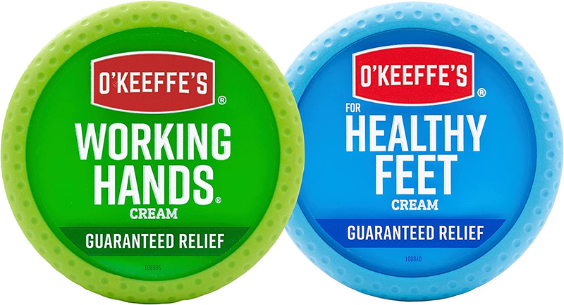 Working Hands Hand Cream, 3.4 Ounce Jar and Healthy Feet Foo