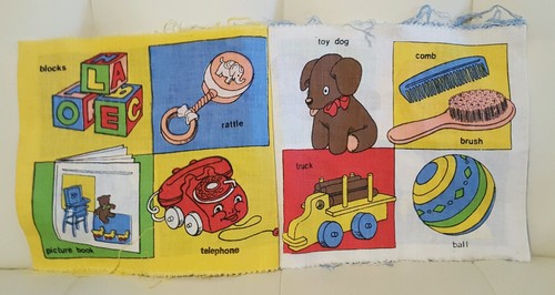 Vintage 1979 Random House Baby's First Picture Book Cloth Fabric quiet book