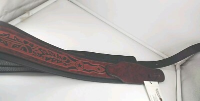 Walker & Williams #504  Dark Brown Premium Leather Padded Guitar Strap New