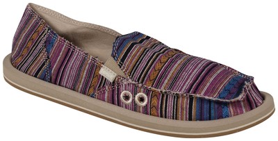 Sanuk Donna Tulum Sidewalk Surfer — черный/фиолетовый мульти — новинка