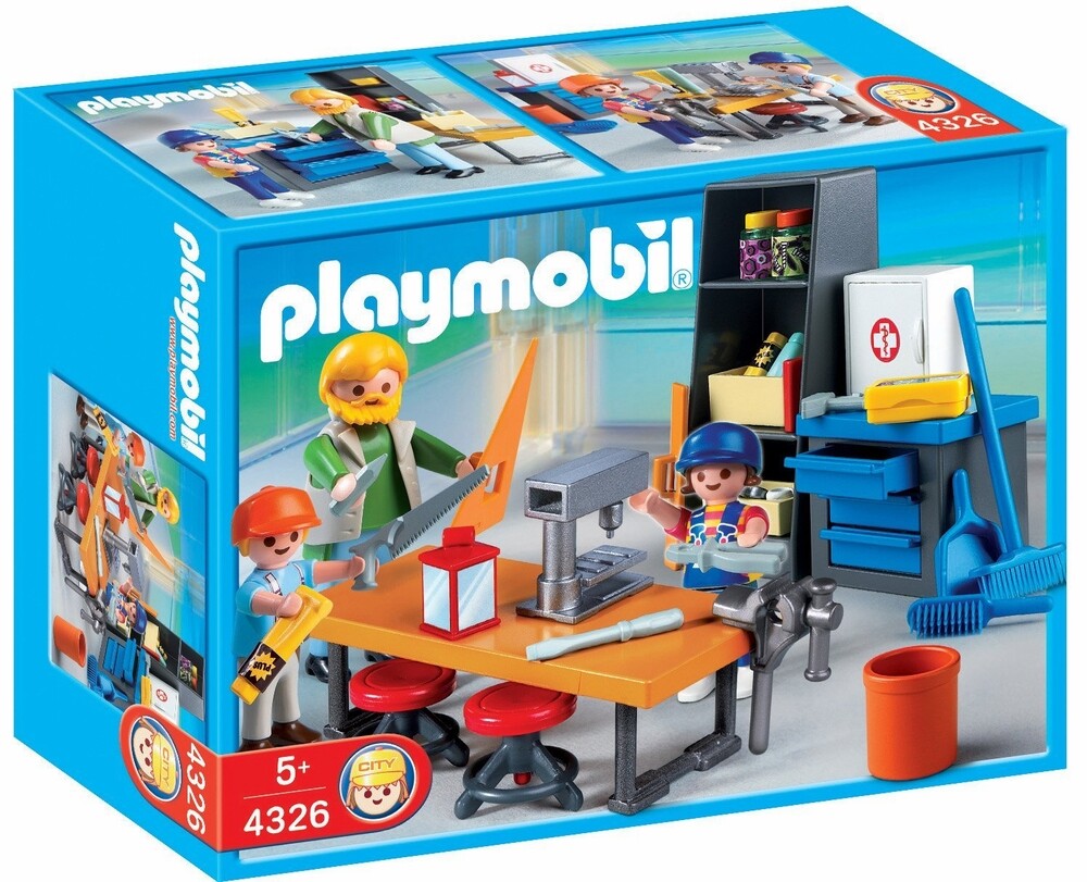 Playmobil 4326 School Workshop Class Shop Kids Children Wood