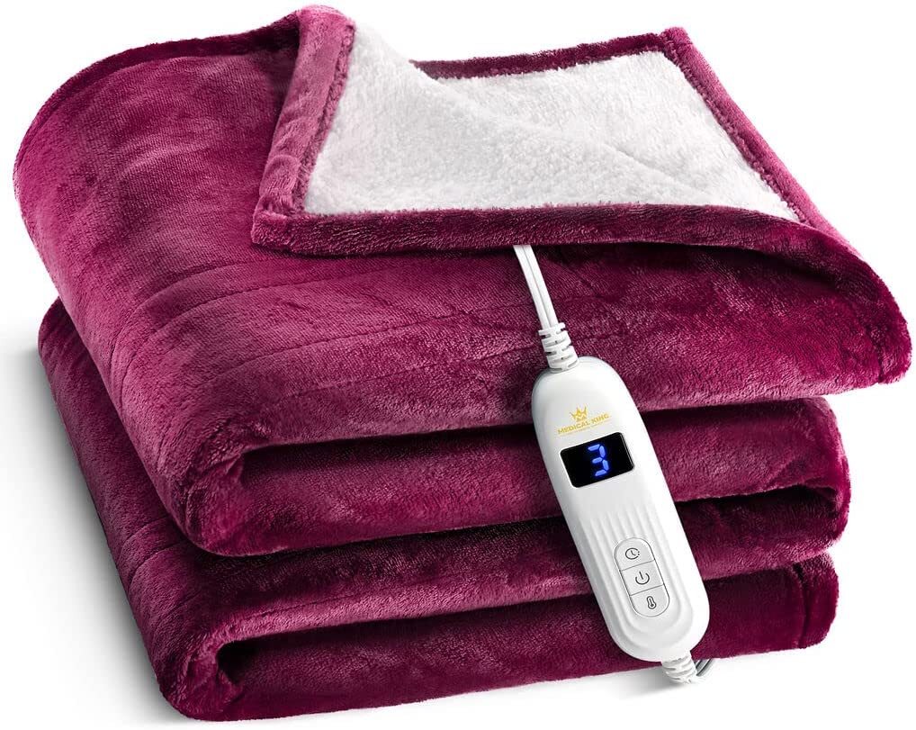 Heated Blanket with Hand Controller - 10 Heat Settings and Auto Shut-Off 50x60