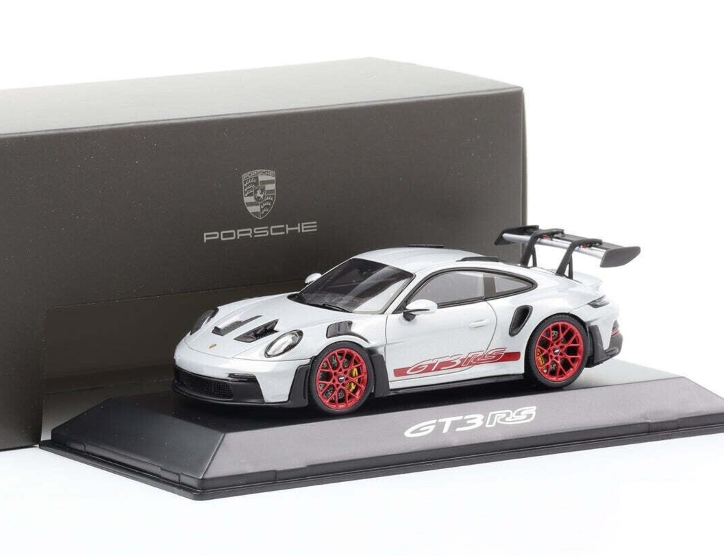 1/43 Porsche 911 992 GT3 RS Ice Grey Resin Model Car by